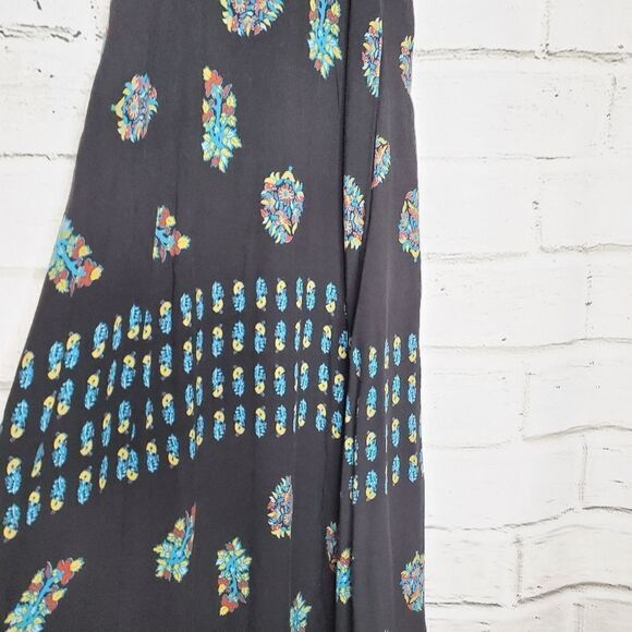 Band of gypsies floral spaghetti strap maxi dress xs black - Picture 6 of 14